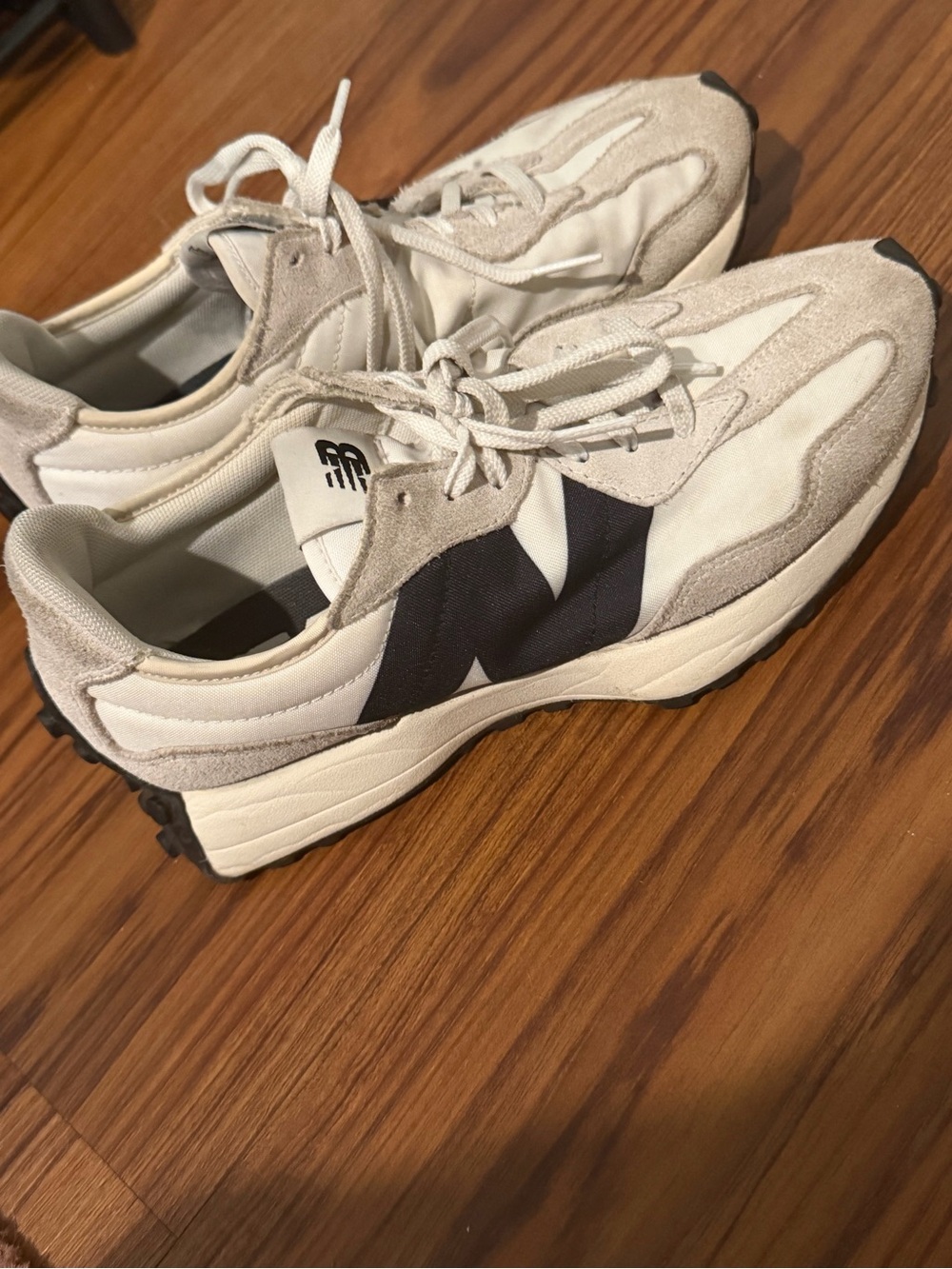 New Balance women’s Beige and Black Retro Runner Sneakers
